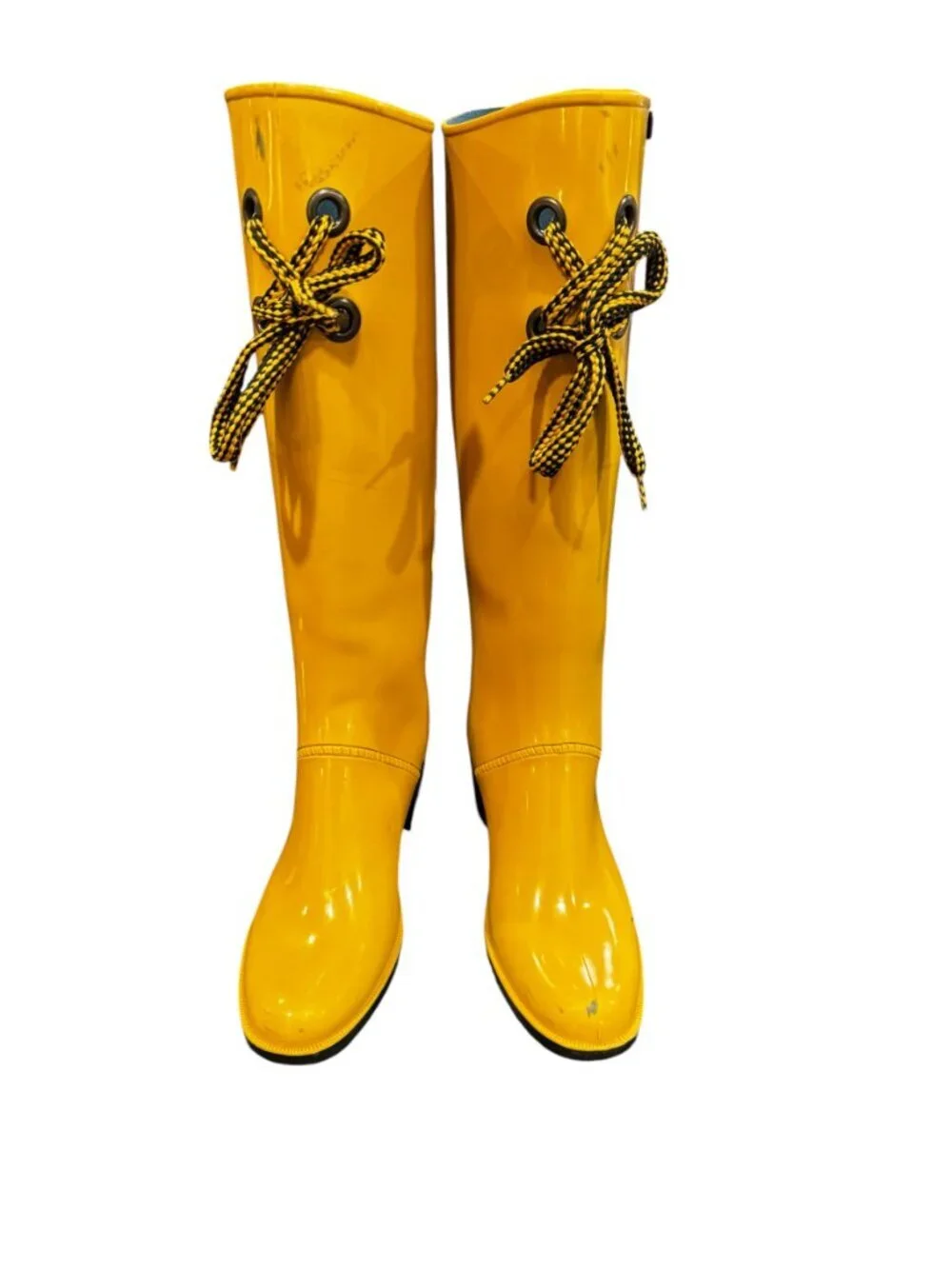 Marc Jacobs Yellow Wellington Rain Boots Made in Italy Size 38 / US 7